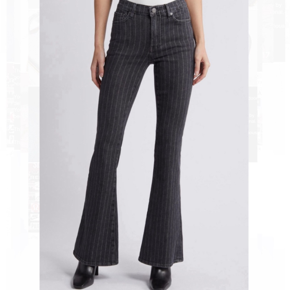 FRAME Le High Flare  Pinstripe Flare Jeans
